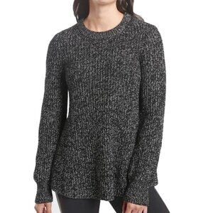 Athleta Sierra Crew Sweater‎ Black Marl Wool Blend Women's Small